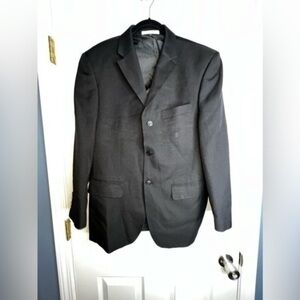Angelo Rossi Mens 38S Black Suit Jacket Sport Coat Blazer Model 1S3 3 Button 38
